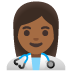 woman health worker, medium-dark skin tone